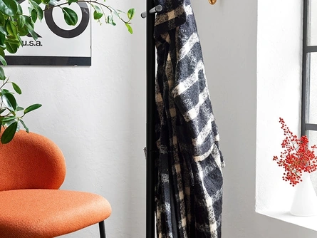 Appendiabiti in metallo con ganci in legno di faggio grafite App di Connubia