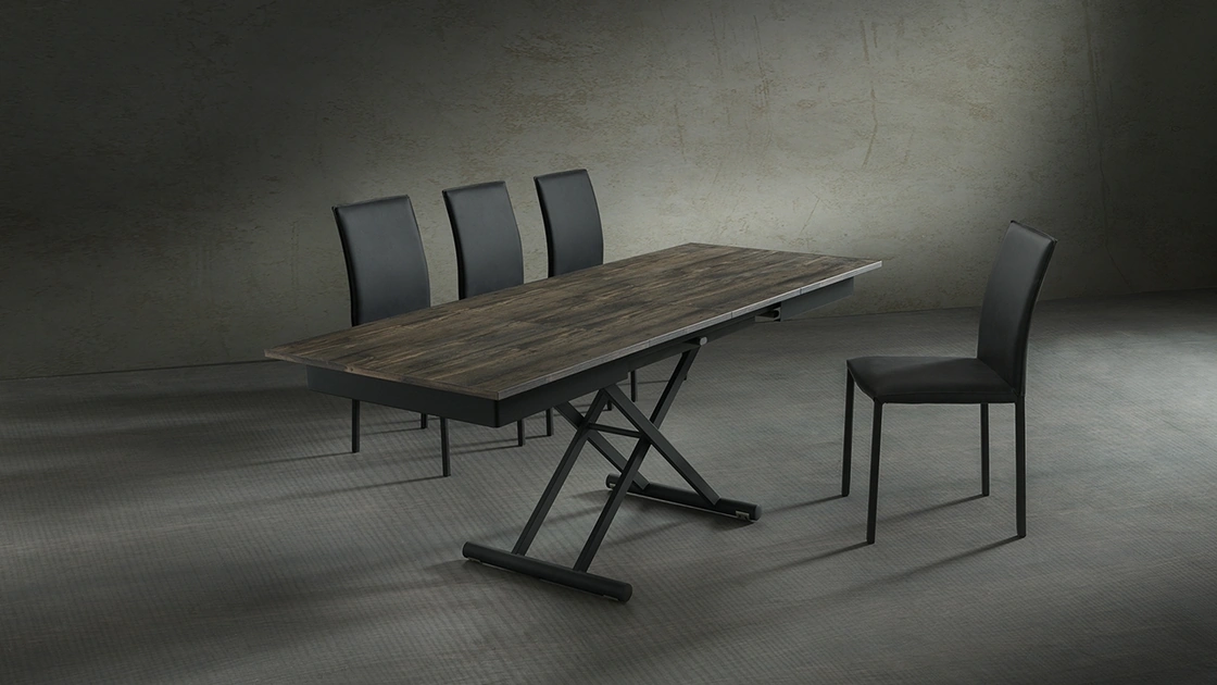 Tavolino regolabile in altezza che diventa tavolo da pranzo Perseo di La Primavera