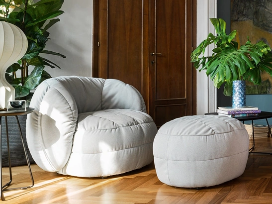 Pouf in tessuto Reef di Connubia