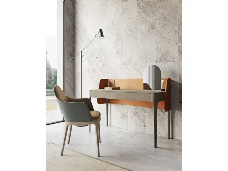 Scrittoio Settanta in legno ed ecopelle di Dall'Agnese