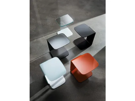 Tavolino Shell in vetro curvo laccato o trasparente di Sovet