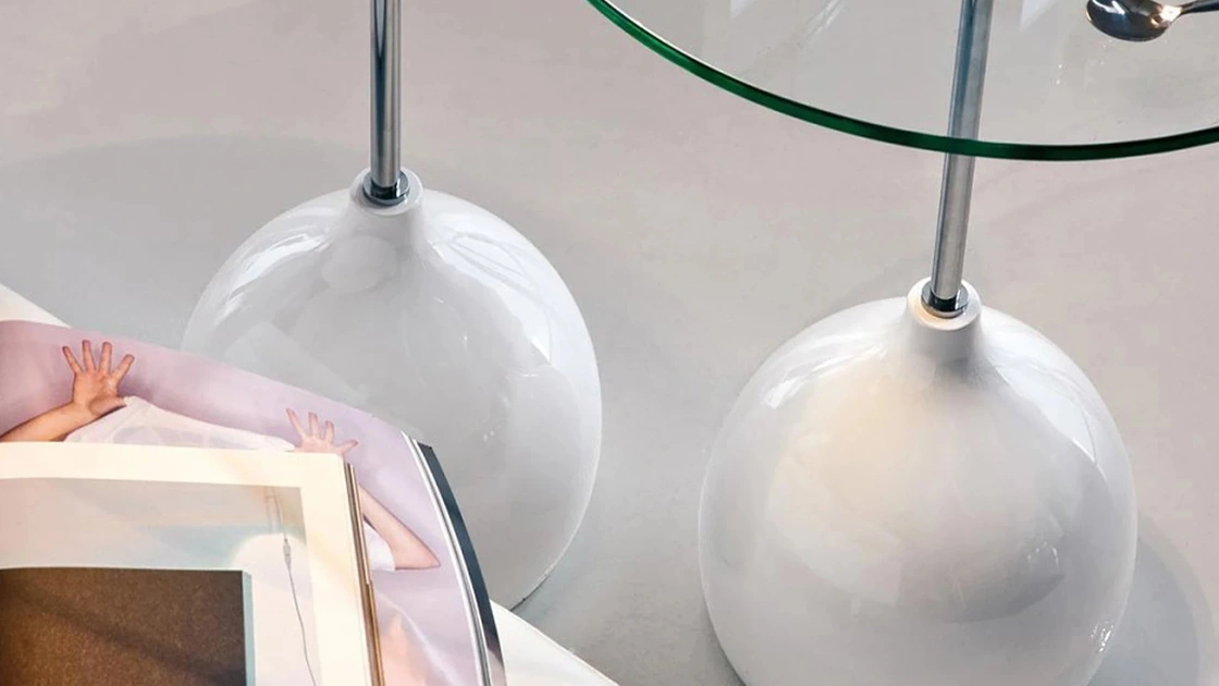 Tavolino rotondo di design Adachi di Tonin Casa