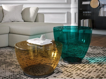 Tavolino Konca in vetro soffiato di Tonin Casa