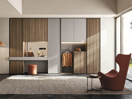 Armadio con ante battenti Comp N03 in legno e laccato di Mobilgam