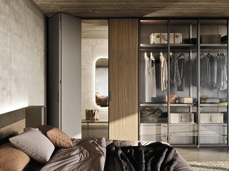 Armadio con ante a soffietto Comp N06A di Mobilgam