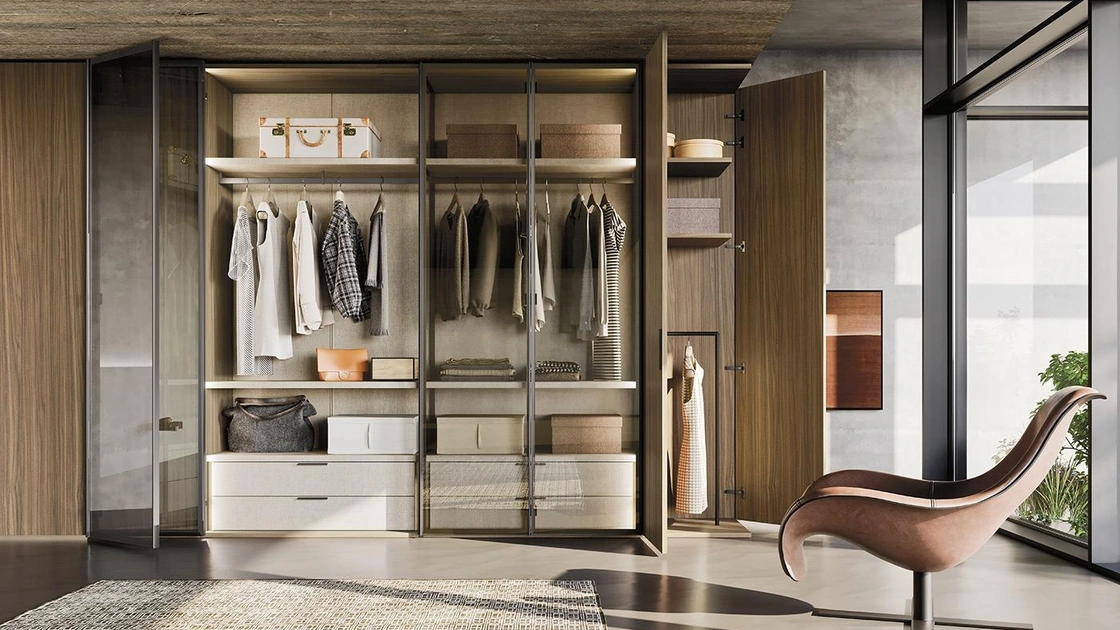 Armadio con ante a soffietto Comp N06A di Mobilgam