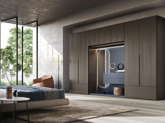 Armadio in legno con ante battenti Comp N26 di Mobilgam