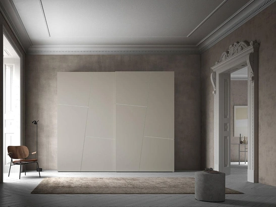 Armadio con ante scorrevoli Comp 322 in laccato opaco di Mobilgam