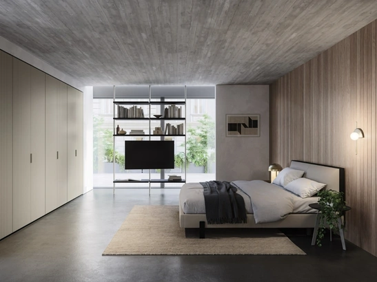 Armadio Trail con anta cannettata di Sangiacomo