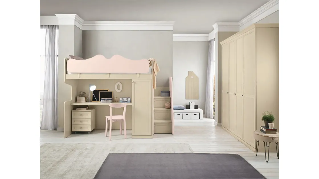 Cameretta a soppalco Arcadia AC020 di Colombini Casa