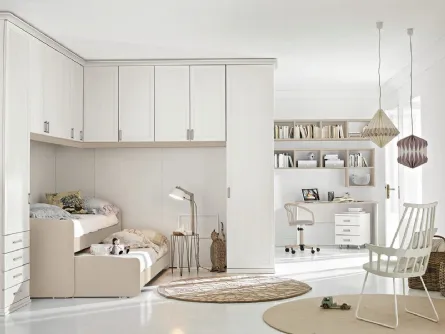 Cameretta a ponte con secondo letto scorrevole Arcadia AC031 di Colombini Casa