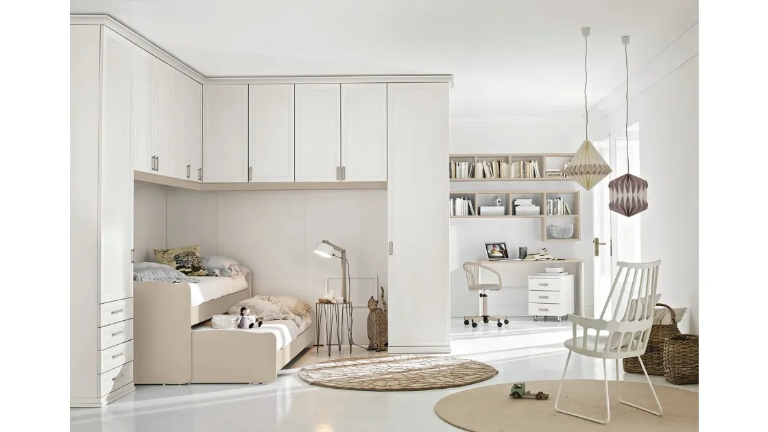 Cameretta a ponte con secondo letto scorrevole Arcadia AC031 di Colombini Casa