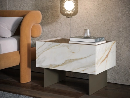 Comodino Cristalia in vetro stampato di Tonin Casa