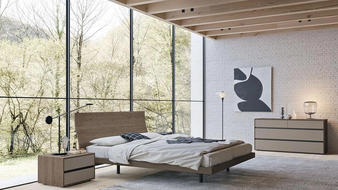 Gruppo Notte Gali in laccato opaco e frassino di Mobilgam