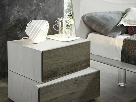 Comodino Quadra in frassino di Mobilgam