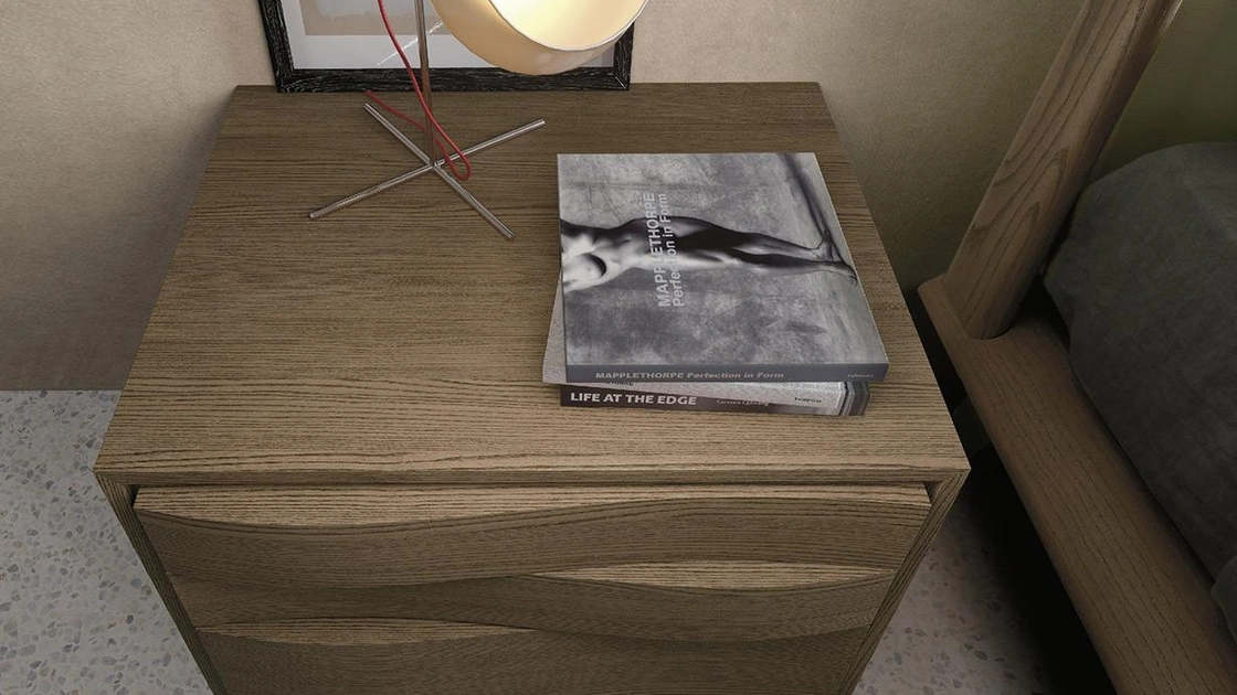 Comodino in legno Onda di Mobilgam