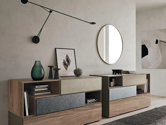 Comò Quadra in frassino e materico di Mobilgam