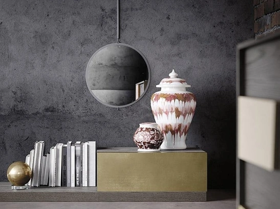 Comodino di design Scacco laccato metallizzato di Mobilgam