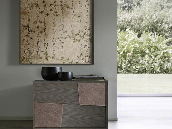 Comodino Scacco in frassino di Mobilgam