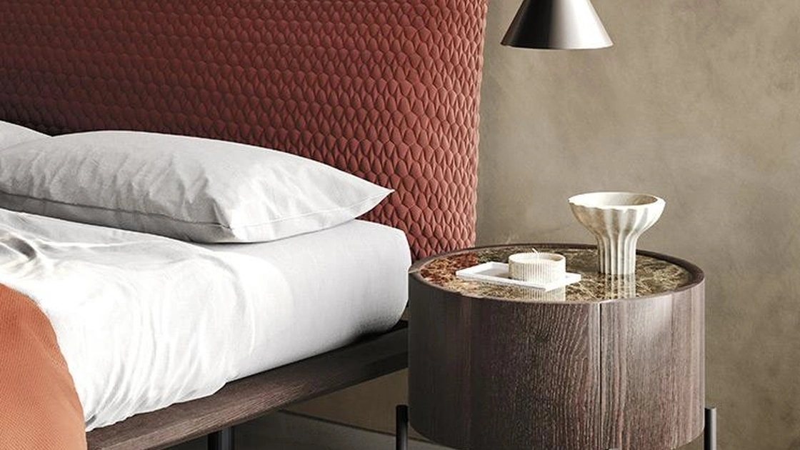 Comodino rotondo Tolo in legno di Mobilgam