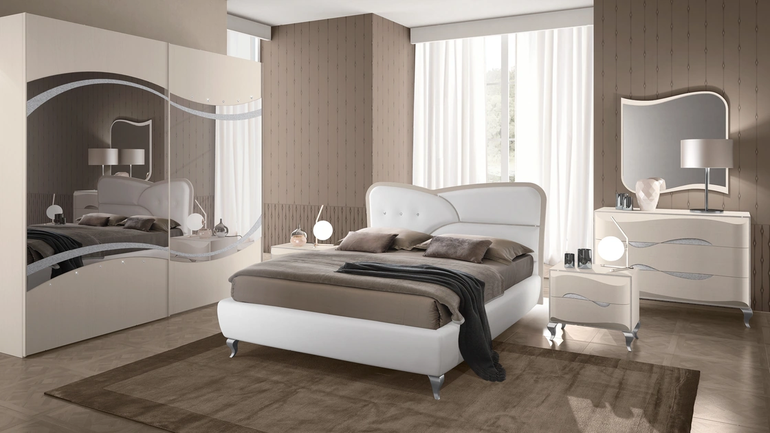 Letto in ecopelle Dolly di Adriatica