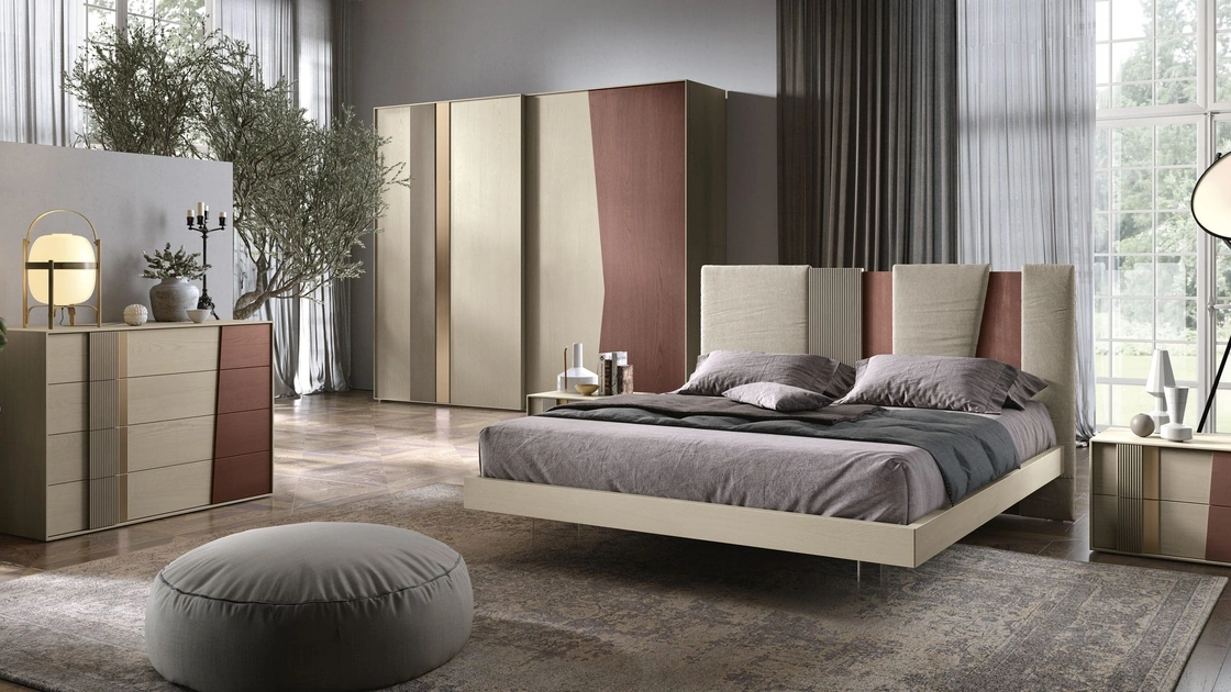 Letto con testiera Ring di Adriatica