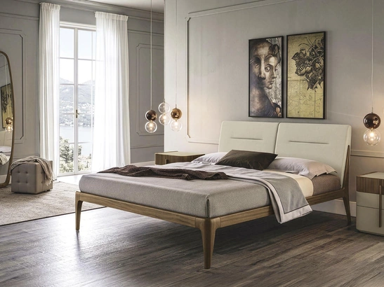 Letto Atlas con testiera imbottita di Fasolin