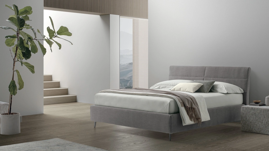 Letto in tessuto con box contenitore Berry di V&Nice