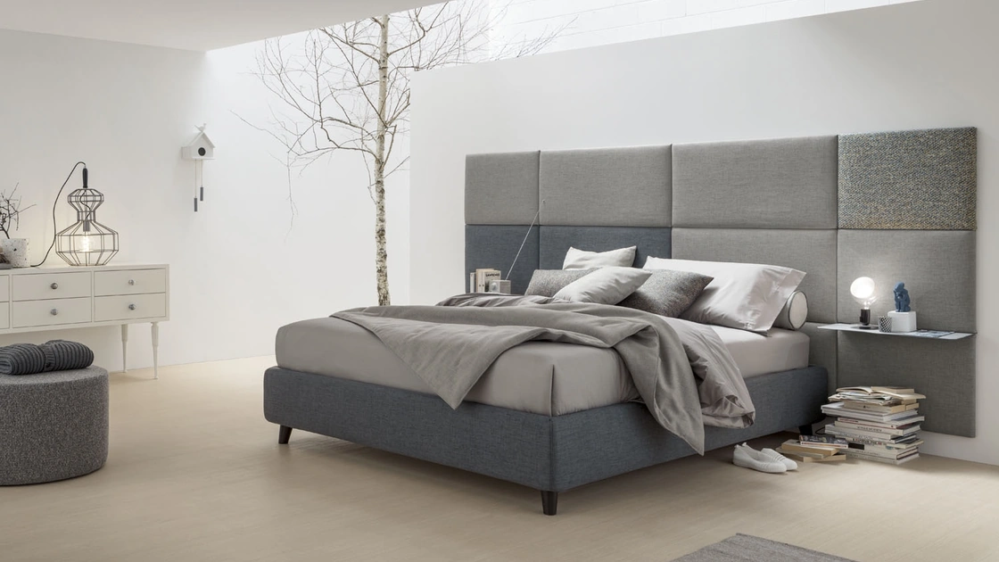 Letto sommier con Boiserie in tessuto di V&Nice