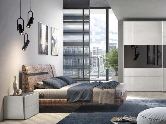 Letto in tessuto con testiera Composizione 20 di Corso 11