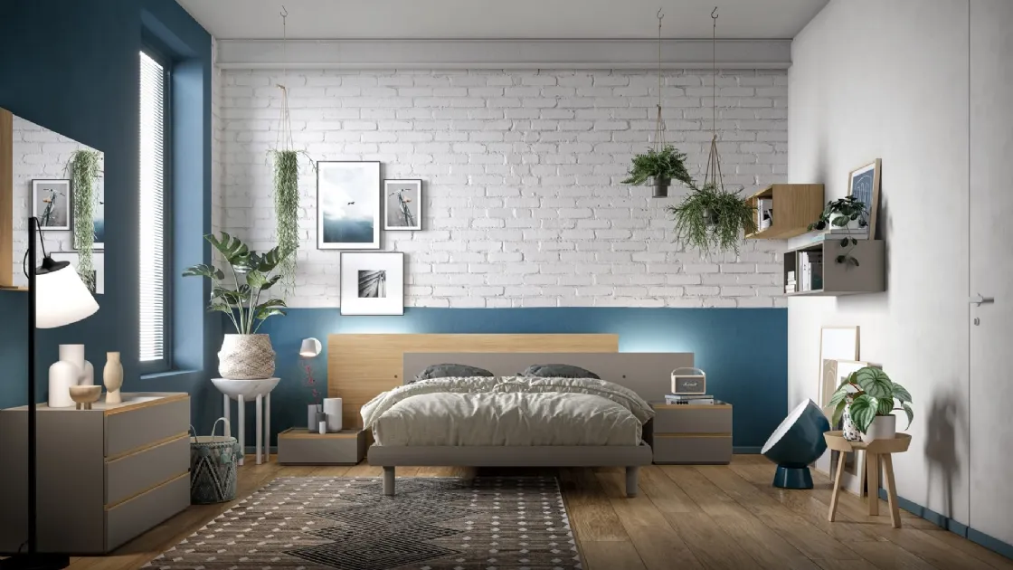 Letto con testiera a due pannelli sovrapposti Dama di SantaLucia