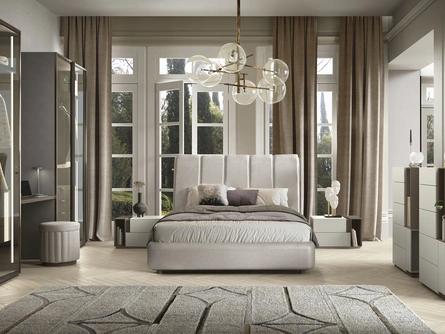 Letto in tessuto imbottito Era di Adriatica