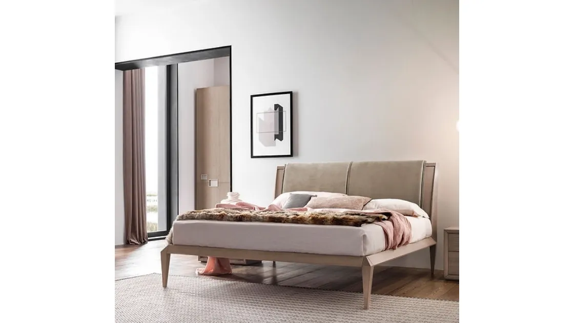 Letto con testiera Helix di Fasolin