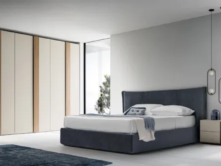 Letto in tessuto con box contenitore e testiera Ghibli Box di SantaLucia