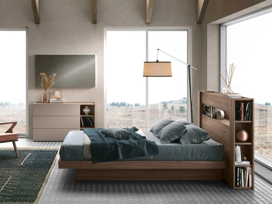 Letto matrimoniale Hole con contenitore di Adriatica