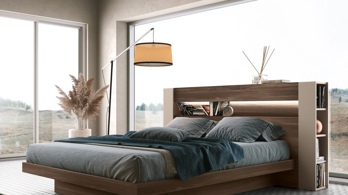 Letto matrimoniale Hole con contenitore di Adriatica