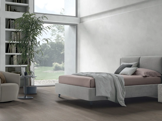 Letto in tessuto imbottito con testiera reclinabile Loft di V&Nice