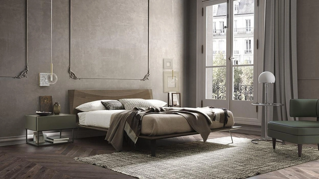 Letto in legno con testiera Luna di Mobilgam