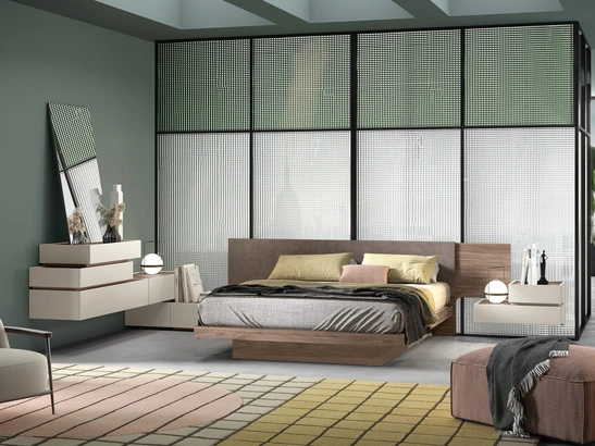 Letto matrimoniale Nest con contenitore di Adriatica