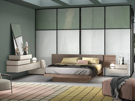 Letto matrimoniale Nest con contenitore di Adriatica