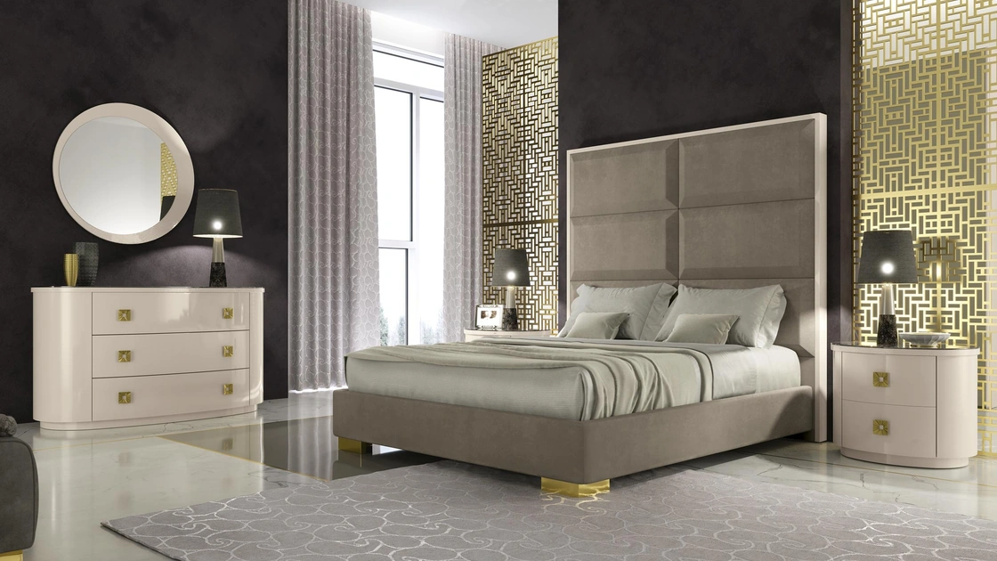 Letto con testiera imponente Odeon di Adriatica