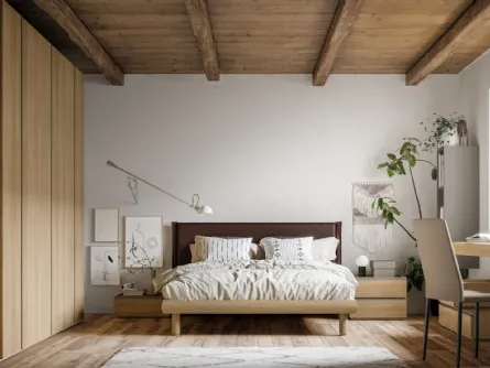 Letto con testiera in ecopelle West di SantaLucia