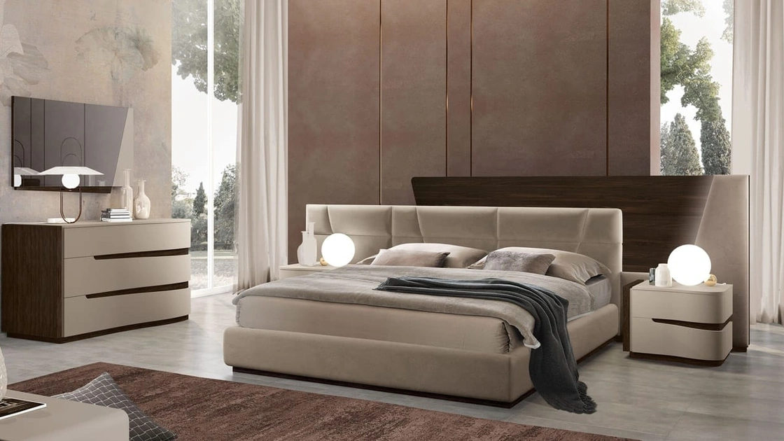 Letto imbottito System di Adriatica