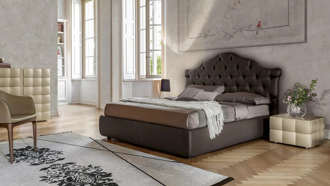 Letto in pelle Veneziano di Tonin Casa