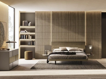 Letto in legno Silom con testiera di Mobilgam