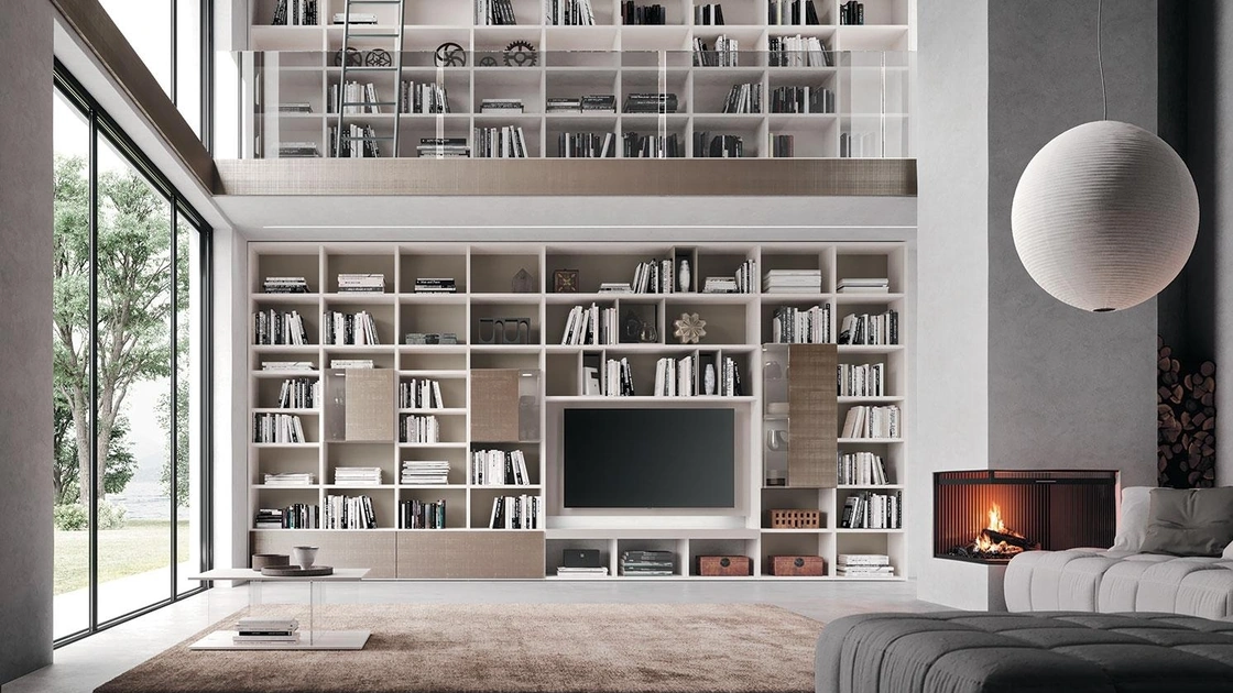 Libreria a muro componibile Horizon 941 di Mobilgam