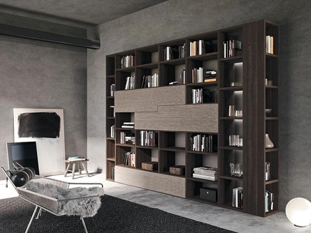 Libreria Horizon 944 in legno e laminato di Mobilgam