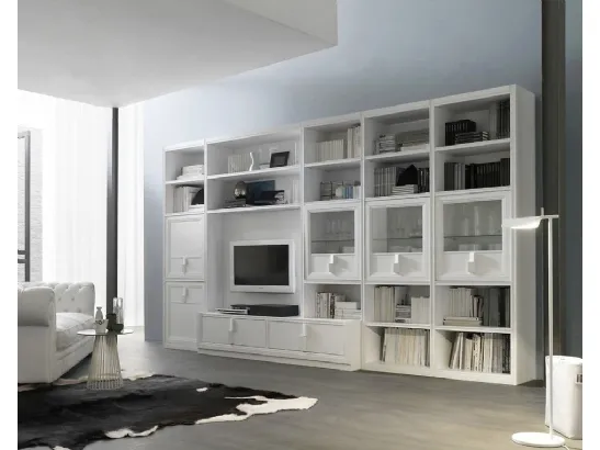 Libreria Tea C finitura Bianco Puro di Fasolin