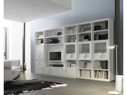 Libreria Tea C finitura Bianco Puro di Fasolin