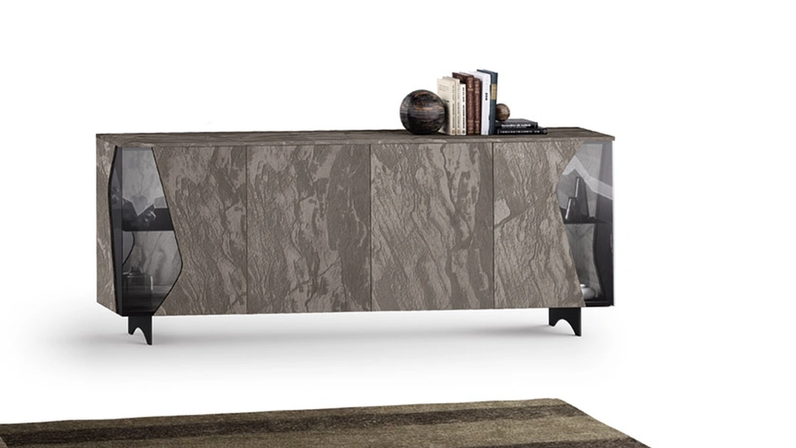 Madia 07-1 in materico con inserti in vetro di Corso 11